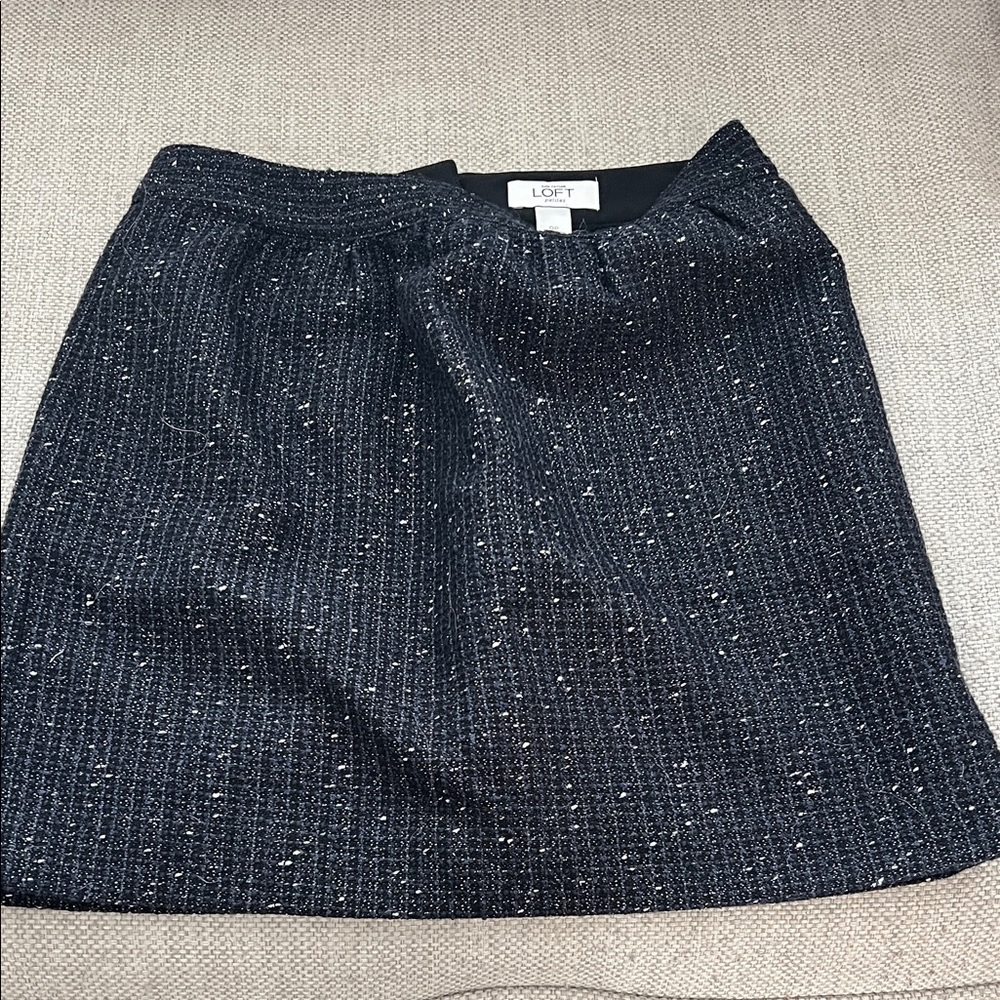 LOFT Black A-Line Skirt